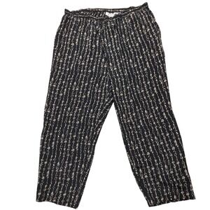 VTG La Chine Plus by Galinda Wang Silk Pants Ancient Chinese Script Print 18W